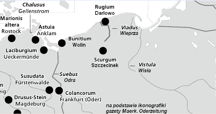 Аскаукалис, по словам исследователей Быдгоща, тогда очень значительный город, Страгона - это Згожелец, расположенный на границе Польши, Бранденбург, Фюрстенвальде - Сусудата