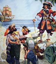 Между 1680 и 1725 годами Мадагаскар превратился в пиратскую гавань с такими известными пиратами, как Уильям Кидд, Генри Эвери, Джон Боуэн и Томас Тью, которые использовали залив Антонгил в качестве базы для своих операций