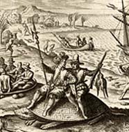 В 1638 году   Голландский   прибыл и начал колонизировать остров, назначая губернаторов и устанавливая торговые связи