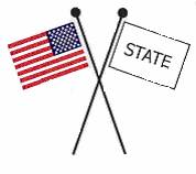 Никакой такой флаг или вымпел не может быть размещен над флагом Соединенных Штатов или справа от флага Соединенных Штатов