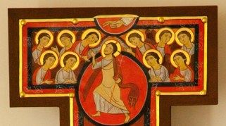 ВОЗНЕСЕНИЕ   В верхней части картины было представлено приветствие славного Иисуса через ангелов на небесах