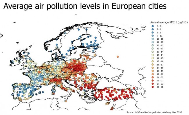 Интересно, что, согласно тому же отчету, шесть из десяти самых загрязненных городов Европы находятся в Польше